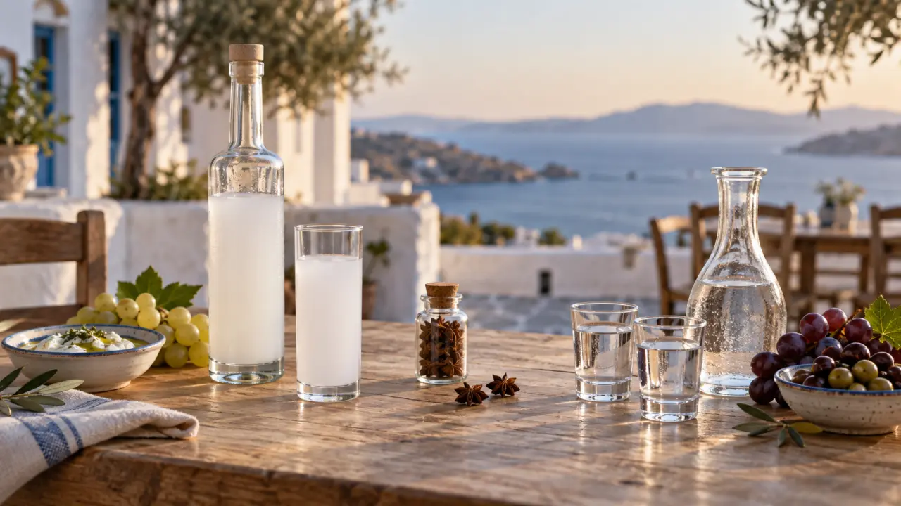 Rakı turc ou raki crétois : anis, raisin et rituel de dégustation