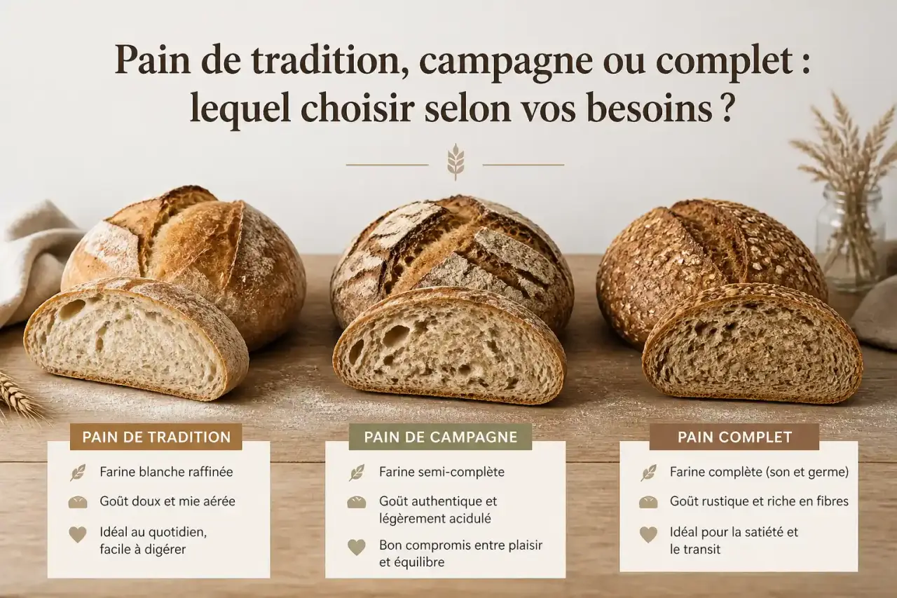 Pain de tradition, campagne ou complet : lequel choisir selon vos besoins ?