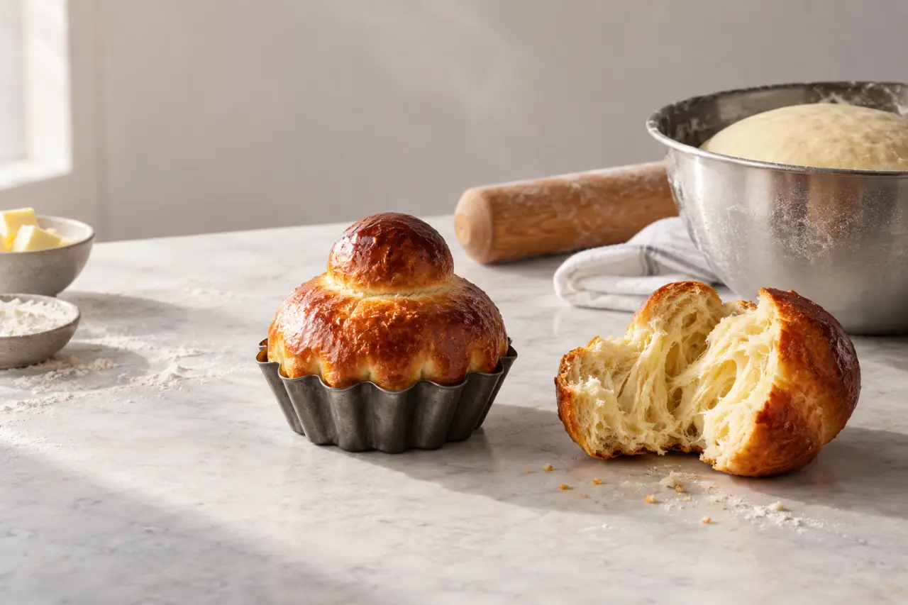 Brioche à tête : le repos au froid facilite le façonnage et préserve la mie filante