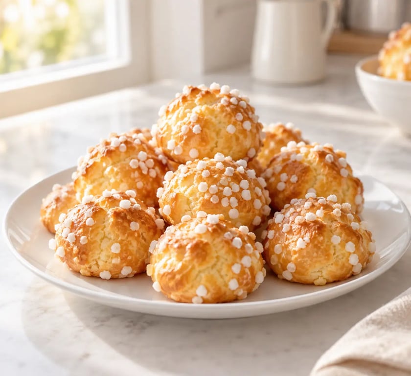 Recettes chouquettes faciles, chouquettes maison dorées au sucre perlé