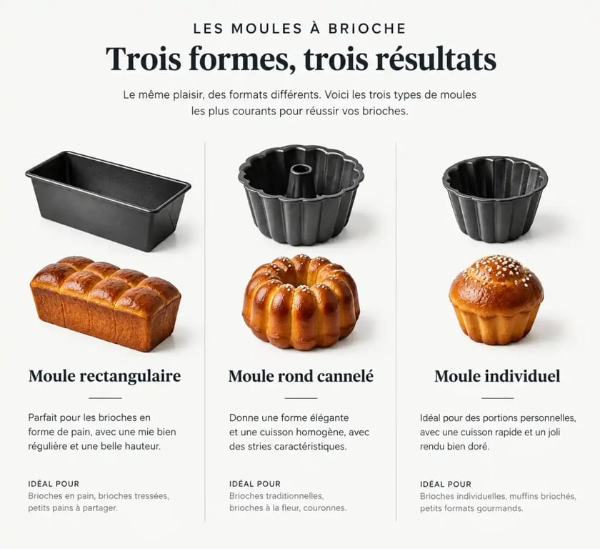 Comparaison des différentes formes de moules à brioche pour réussir vos recettes