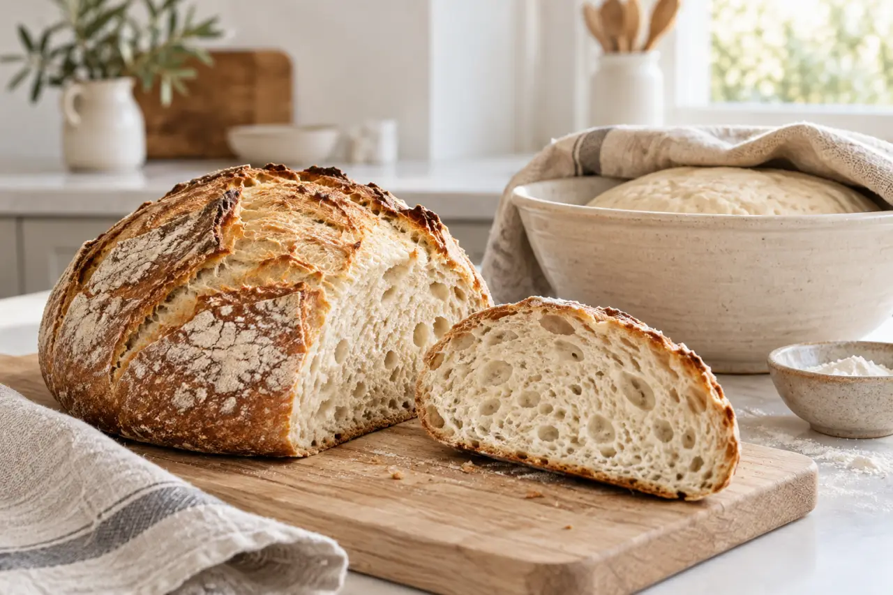 Pain sans gluten : la levée de 1 h 30 pour une mie moelleuse