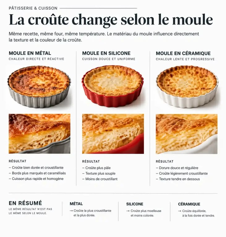 Impact du matériau du moule sur la cuisson et la croûte de la brioche