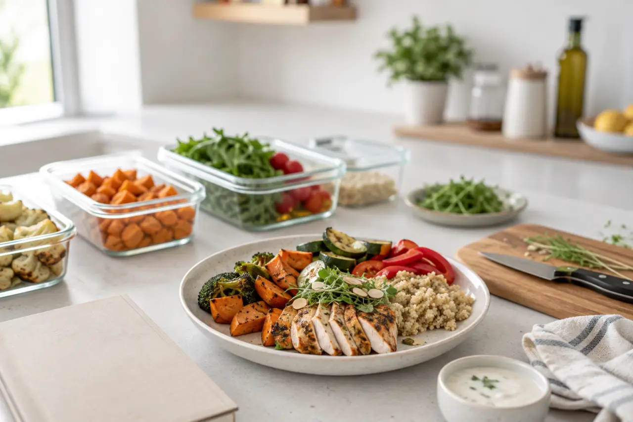 Recettes healthy faciles : composer une assiette complète, gagner du temps et cuisiner sans frustration
