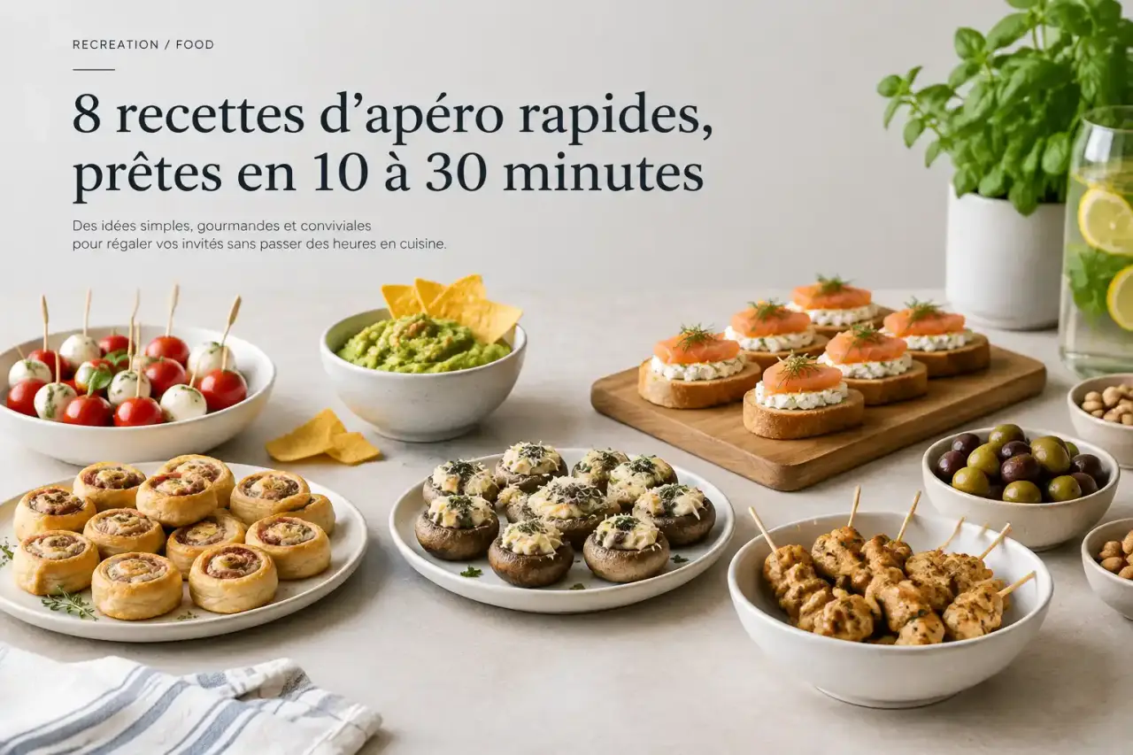 8 recettes d’apéro rapides, prêtes en 10 à 30 minutes