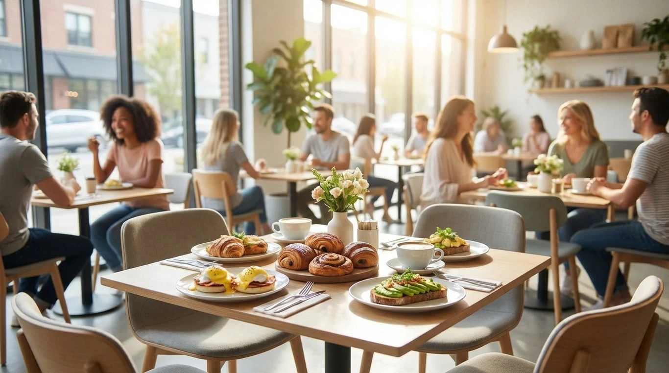Intérieur chaleureux du restaurant