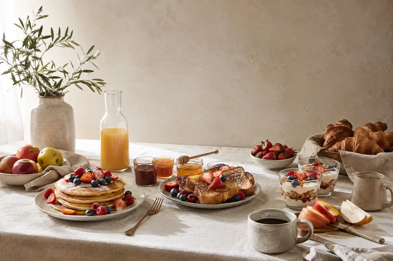 Brunch sucré maison : recettes faciles, version express et idées selon les saisons