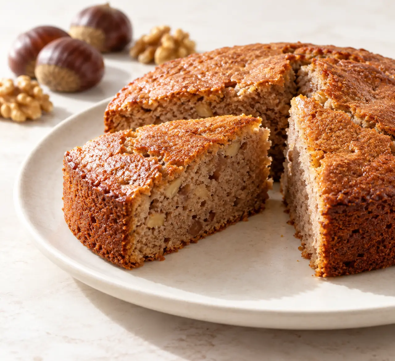 Farine de châtaignes recette : gâteau moelleux à la farine de châtaigne