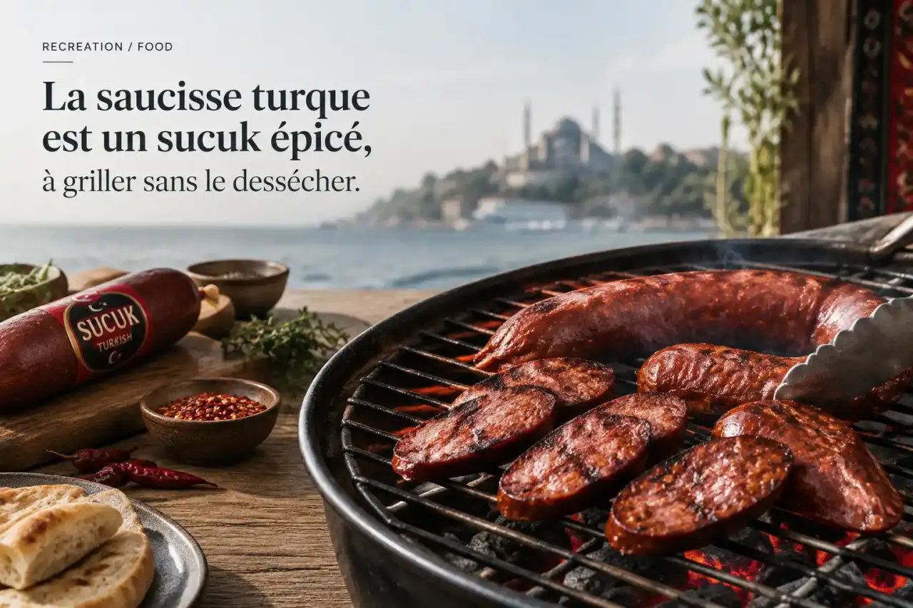 La saucisse turque est un sucuk épicé, à griller sans le dessécher