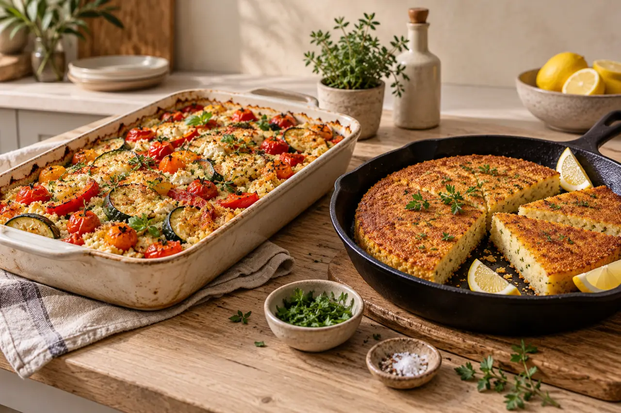 Semoule fine : une recette salée au four et sa variante dorée à la poêle