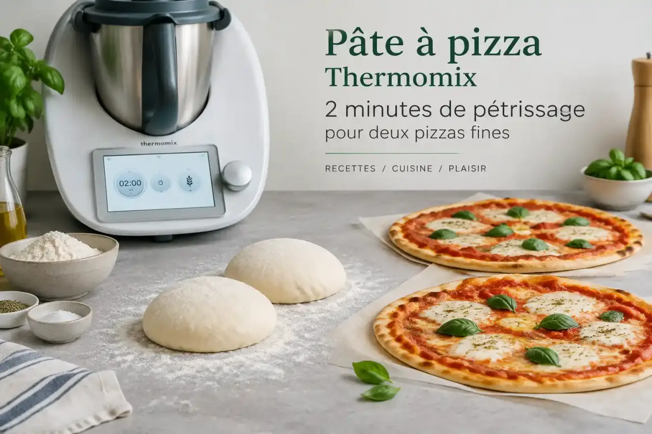 Pâte à pizza Thermomix : 2 minutes de pétrissage pour deux pizzas fines