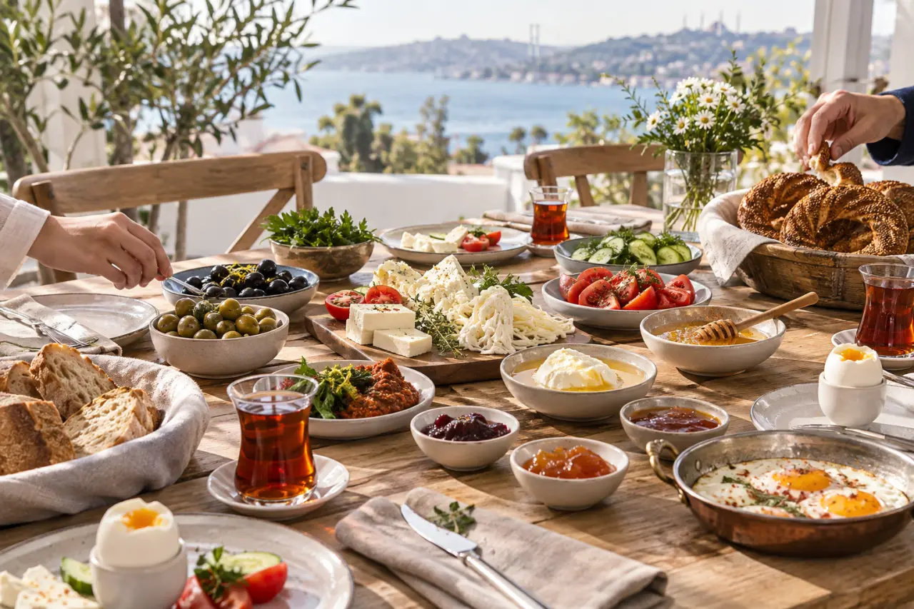Kahvaltı : un petit-déjeuner sans café, mais avec une table à partager