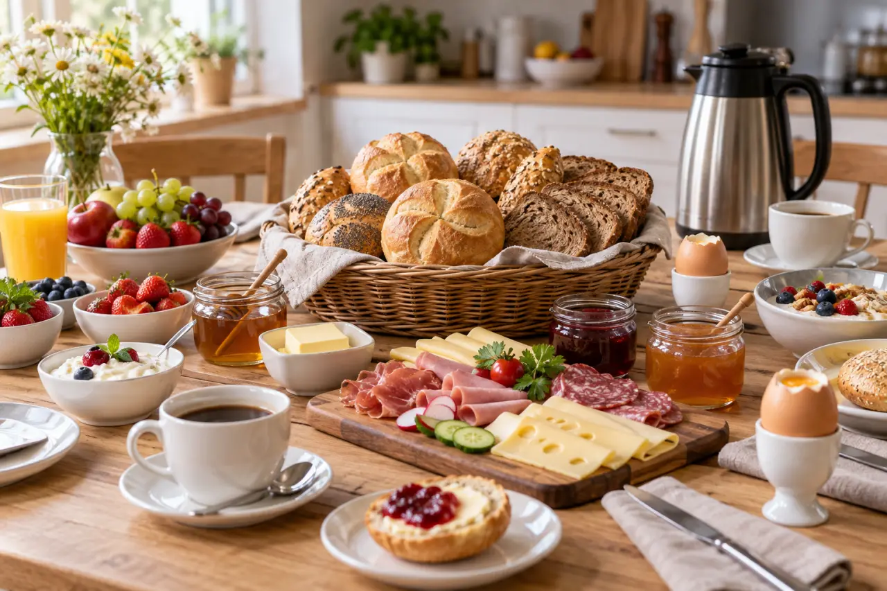 Petit-déjeuner allemand : le pain au centre d’un repas sucré-salé